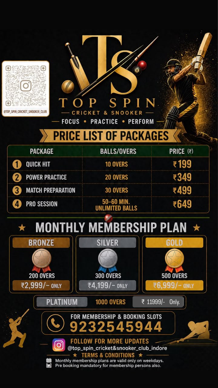 TOP SPIN CIRCKET  (net/bowlingmachine/single practice) | Indore | TurfBooking